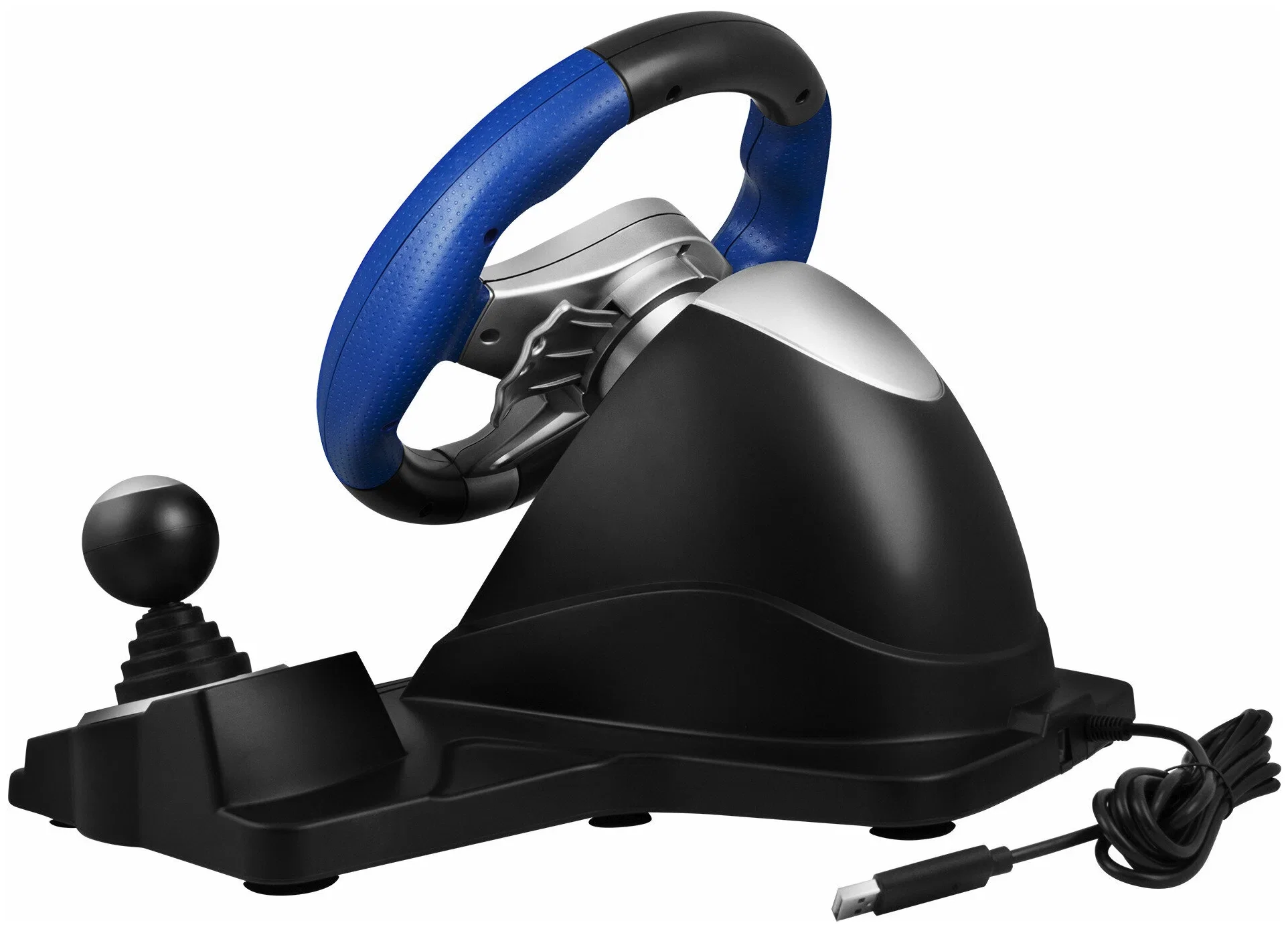 Руль черный Sven GC-W600 (виброотдача, педали, джойстик, 12 кн., USB)