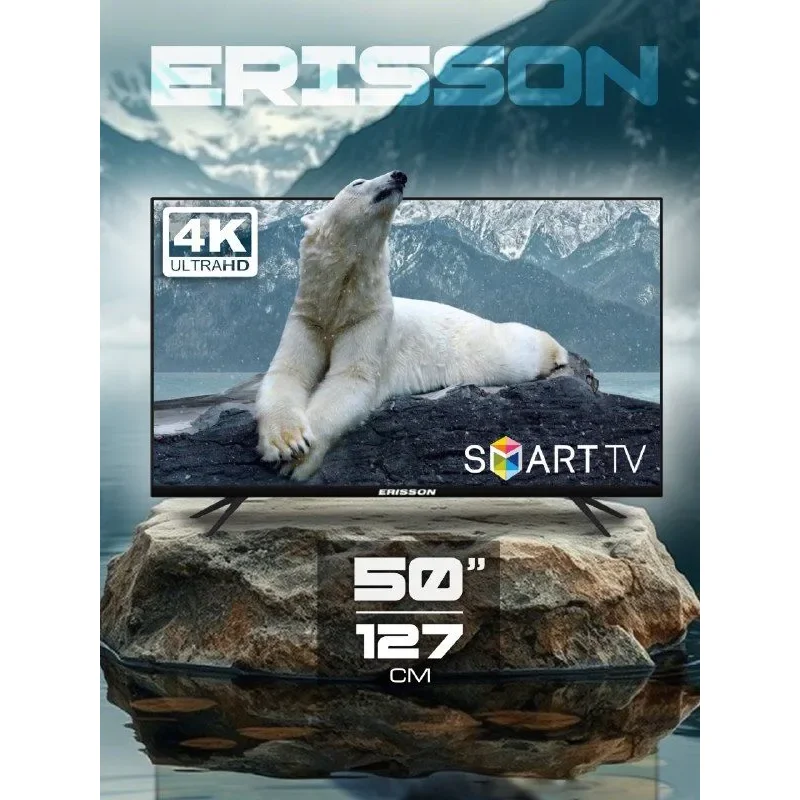 Телевизор Erisson 50" 50ULX9001T2 черный DLED UHD 60Hz Smart
