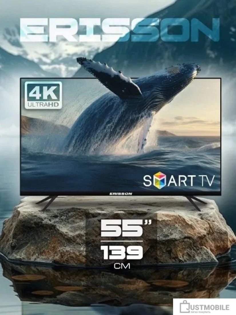 Телевизор Erisson 55" 55ULX9001T2 черный DLED UHD 60Hz Smart