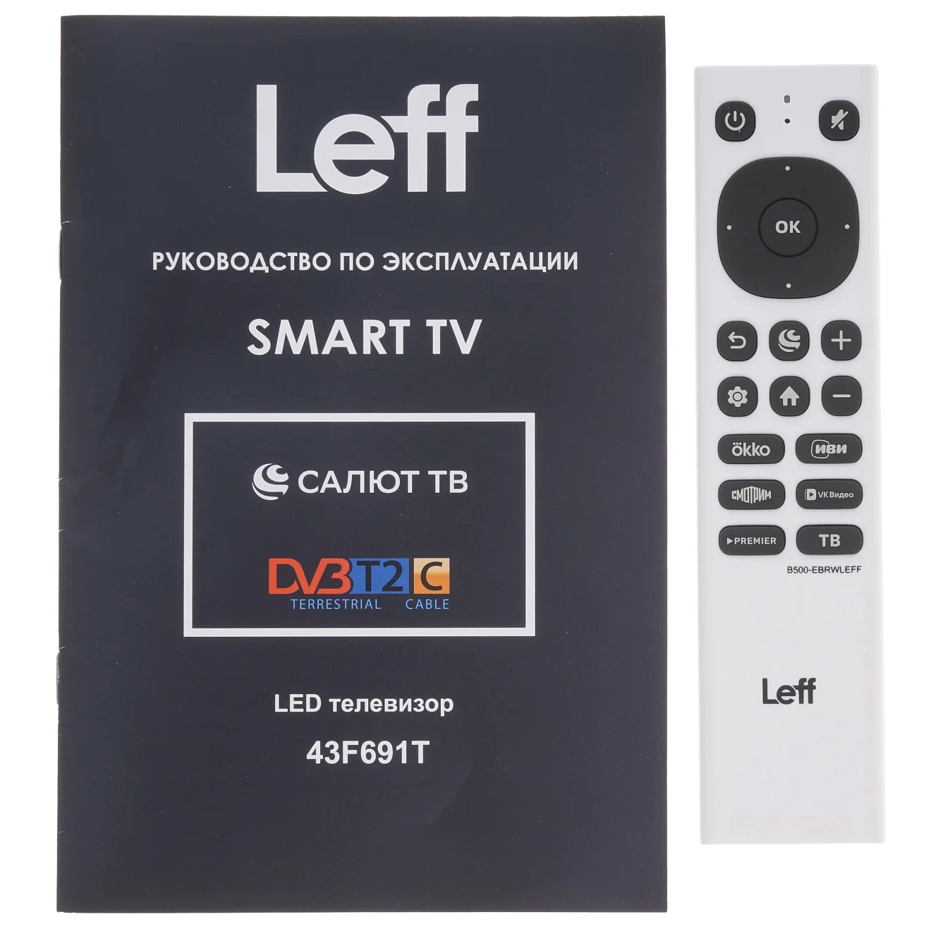 Телевизор LEFF 43" 43F691T белый DLED FHD 60Hz Smart Салют ТВ