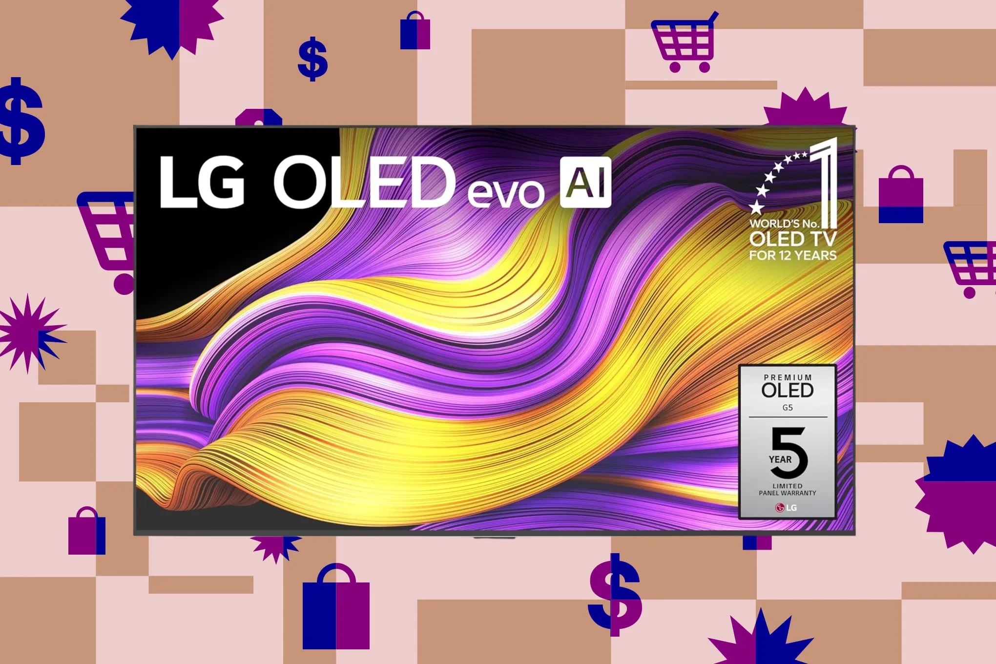 Телевизор LG 65" OLED65G5RLA ARUG OLED 4K Ultra HD атласное серебро СМАРТ ТВ WebOS