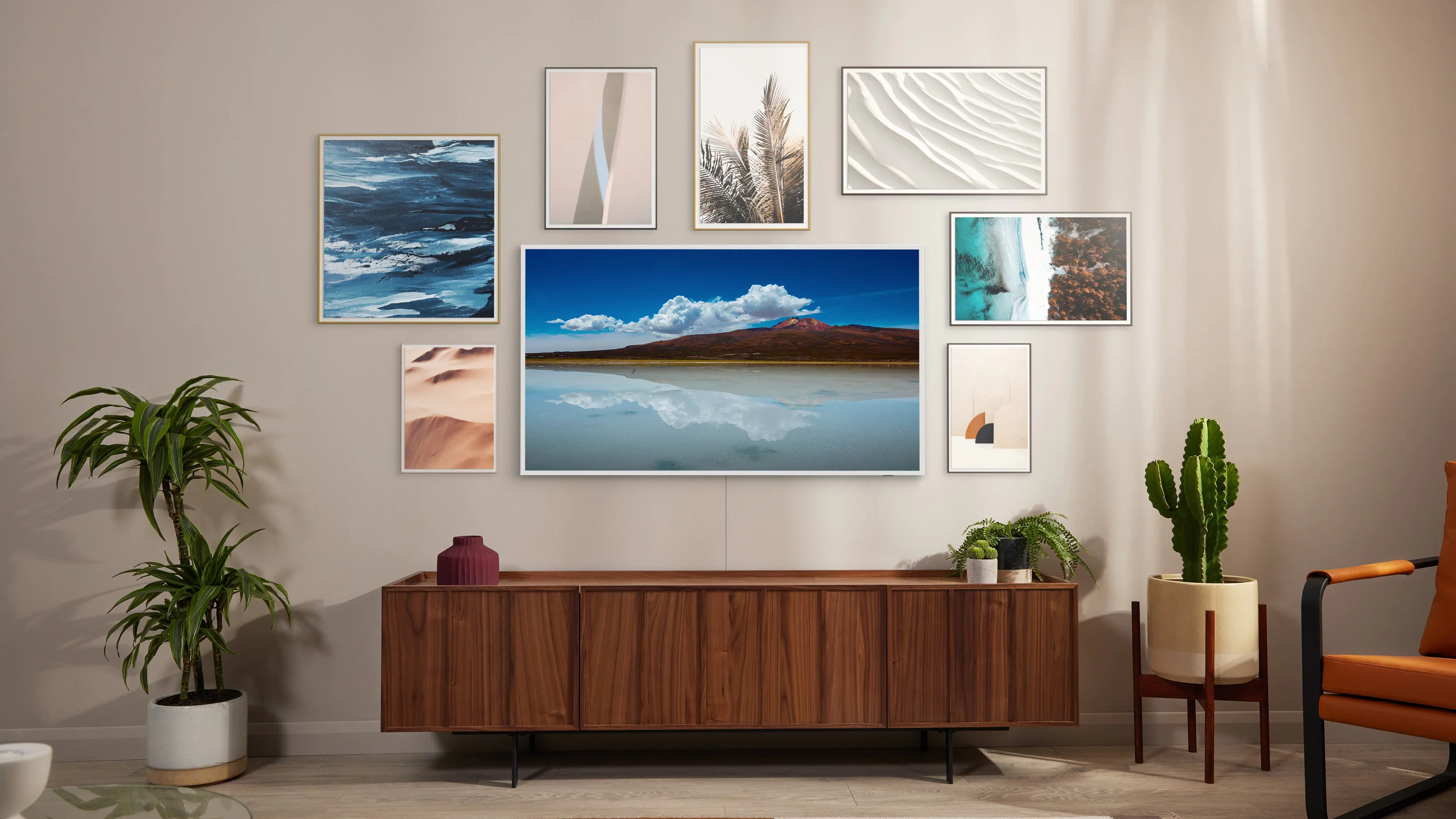 Телевизор Samsung 43" QE43LS03FAUXRU Serif темно-синий QLED 4K UHD 50Hz Smart TV