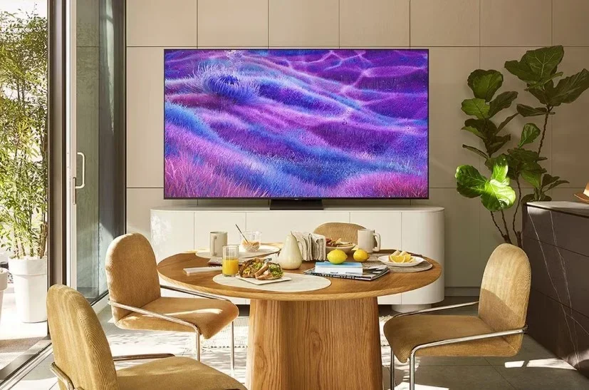 Телевизор Samsung 55" QE55QN80FAUXRU Q серебристый QLED 4K Ultra HD 120Hz Smart TV