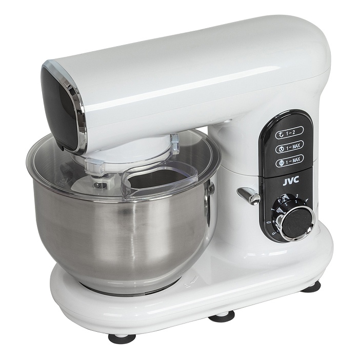 Миксер-тестомес JVC JK-MX515 white, чаша 5 л,6 скоростей, пластик