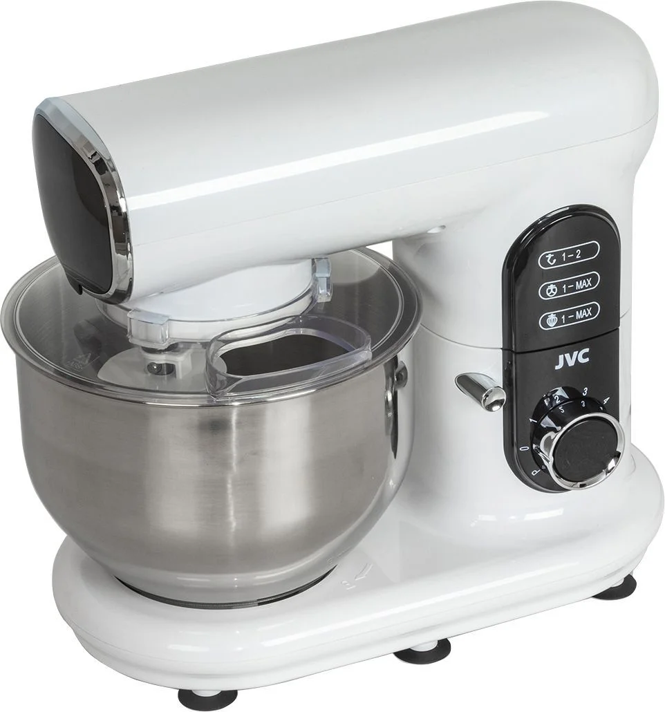 Миксер-тестомес JVC JK-MX515 white, чаша 5 л,6 скоростей, пластик