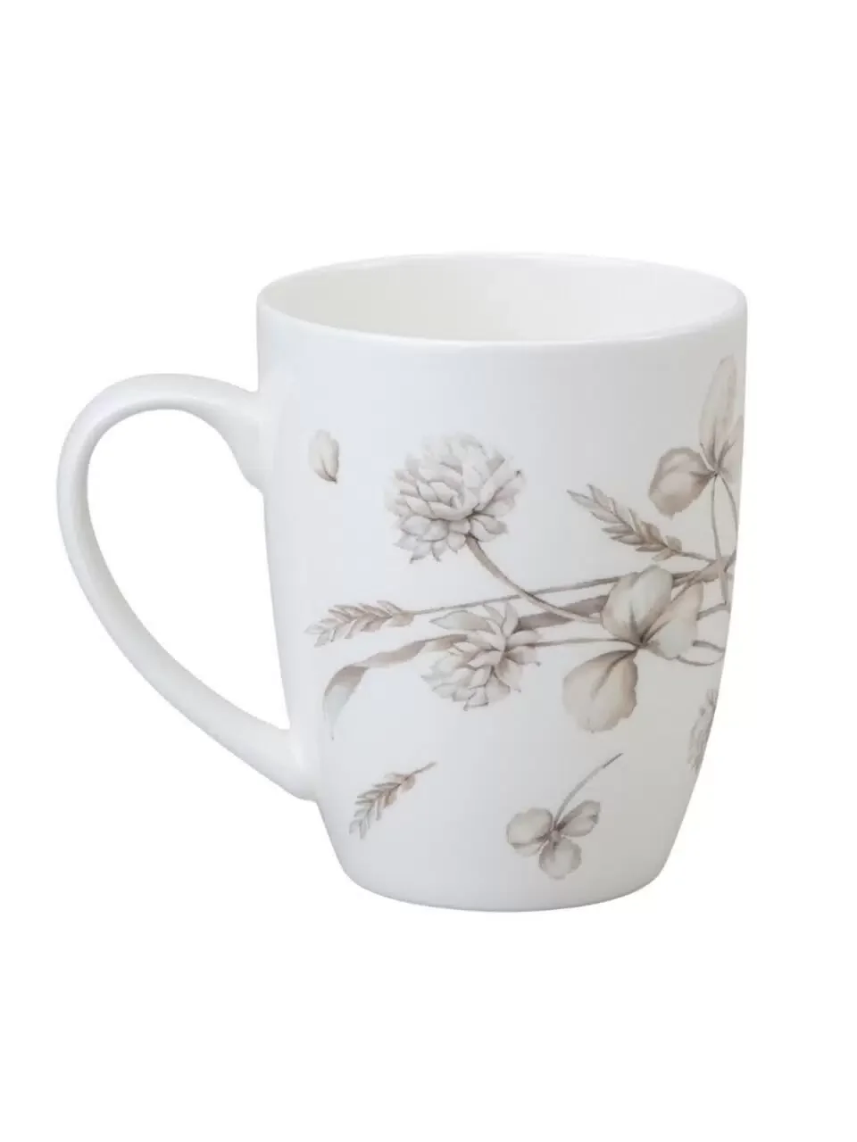 КРУЖКА LEFARD "WHITE FLOWER" 400 МЛ СЕРАЯ (КОР=48ШТ.)