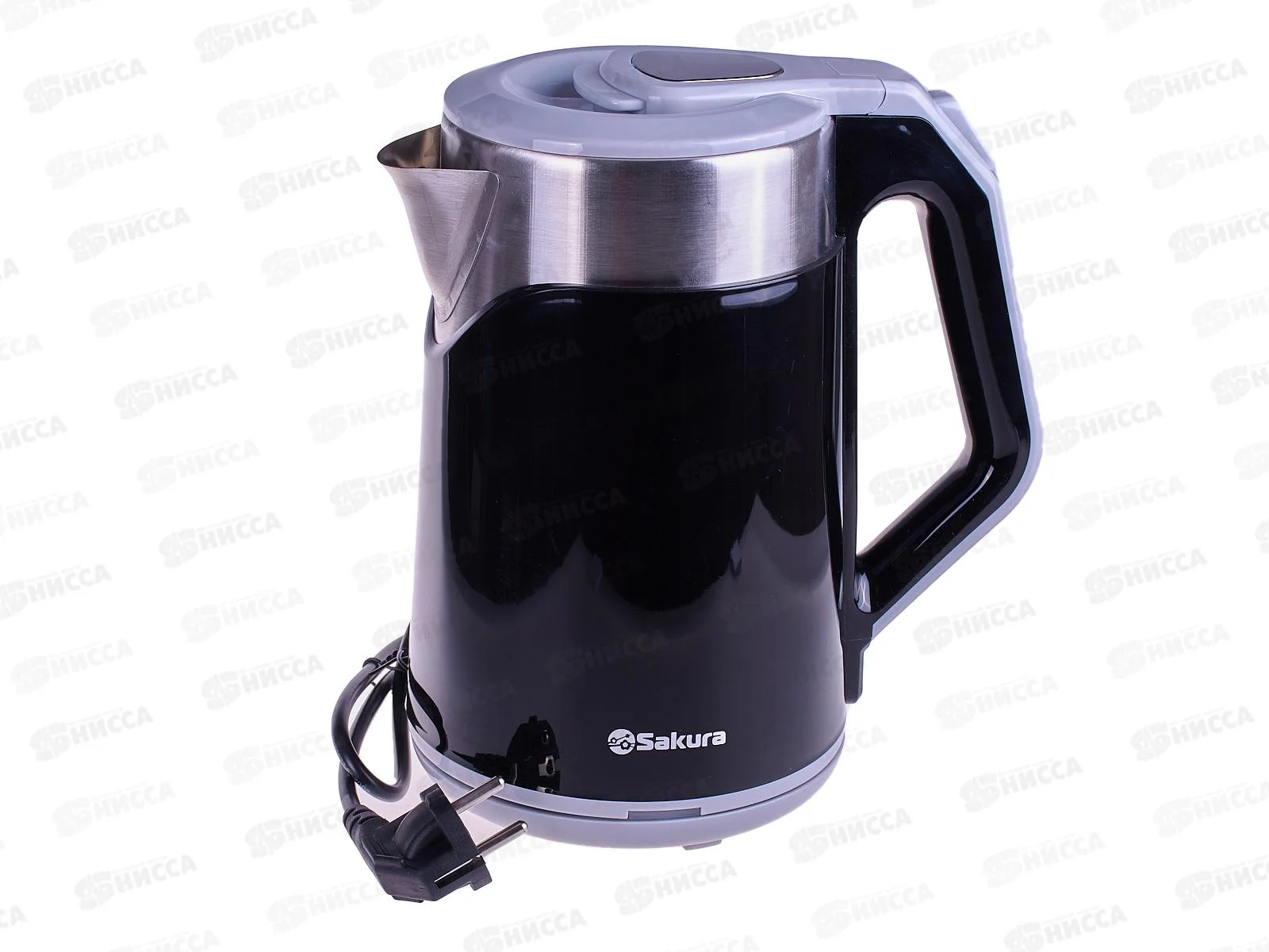Чайник электрический SAKURA SA-2172BK 1.8 л, двухслойн черный