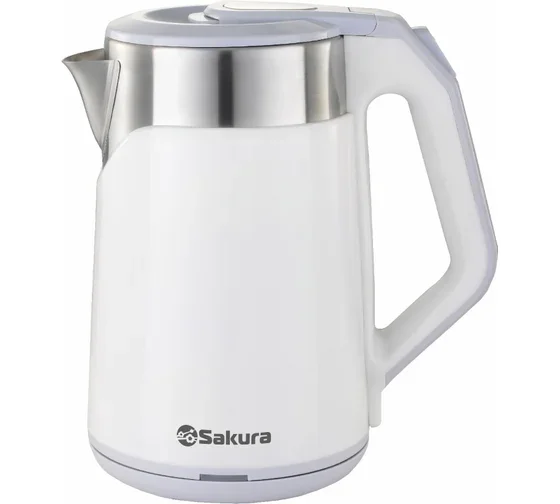 Чайник электрический Sakura SA-2172W 1.8 л, двухслойный белый