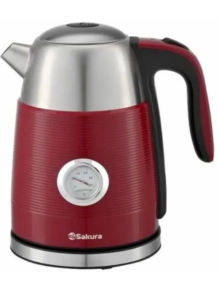 Чайник электрический Sakura SA-2178R Premium красный/серебристый, 1.7 л, 2200 Вт