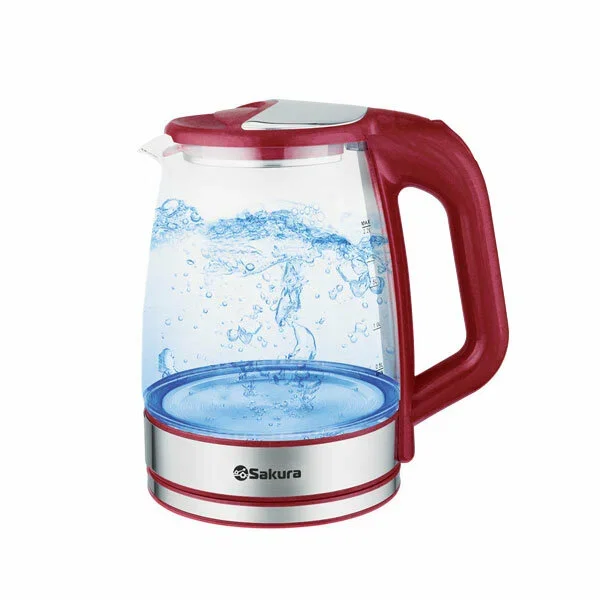 Чайник электрический Sakura SA-2722BR 2,2л,стекл,темный шоколад
