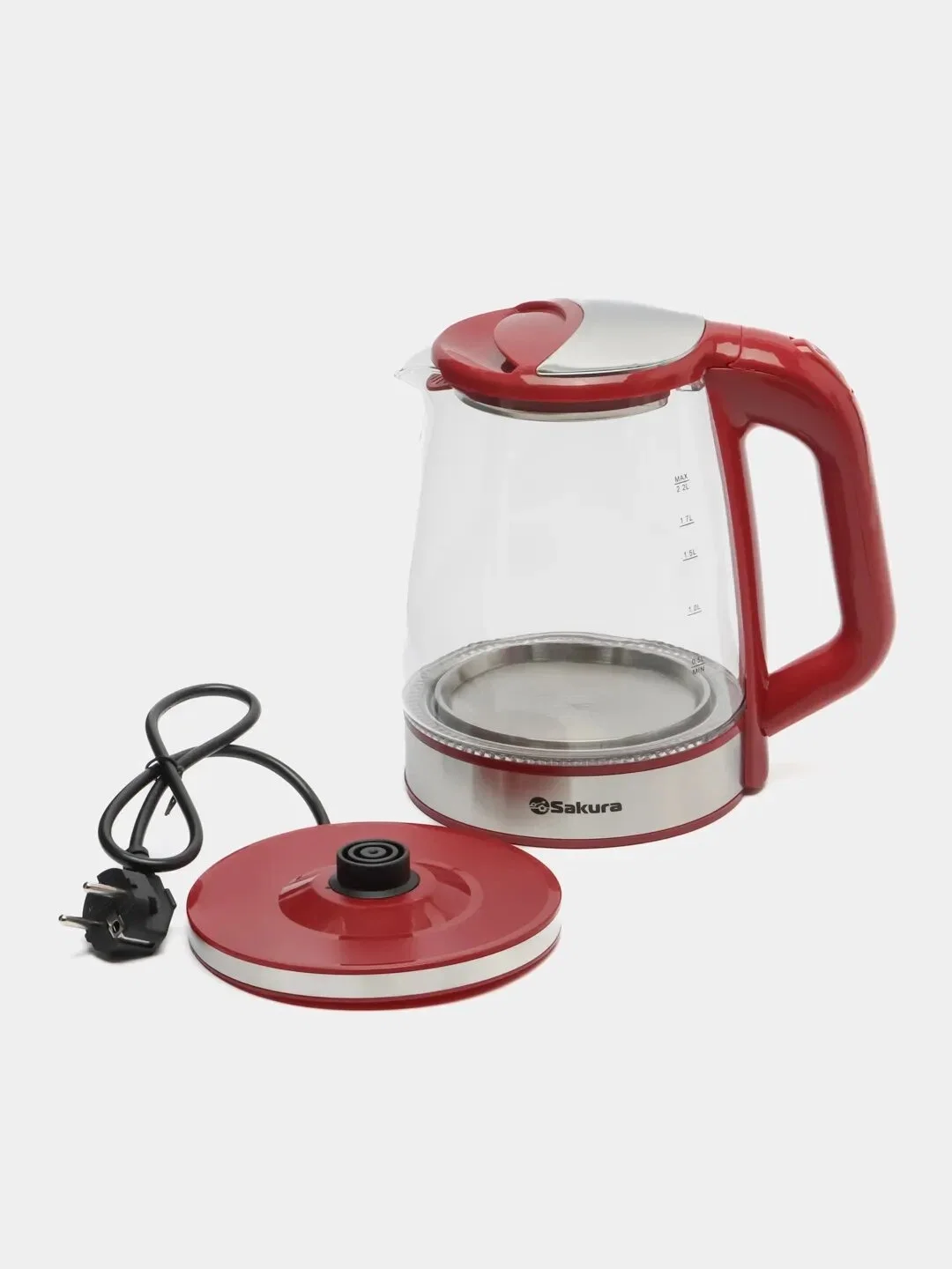 Чайник электрический Sakura SA-2722R (2.2) стекл подсв