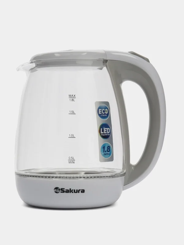 Чайник электрический Sakura SA-2723WG 1.8 л, стекл подсв