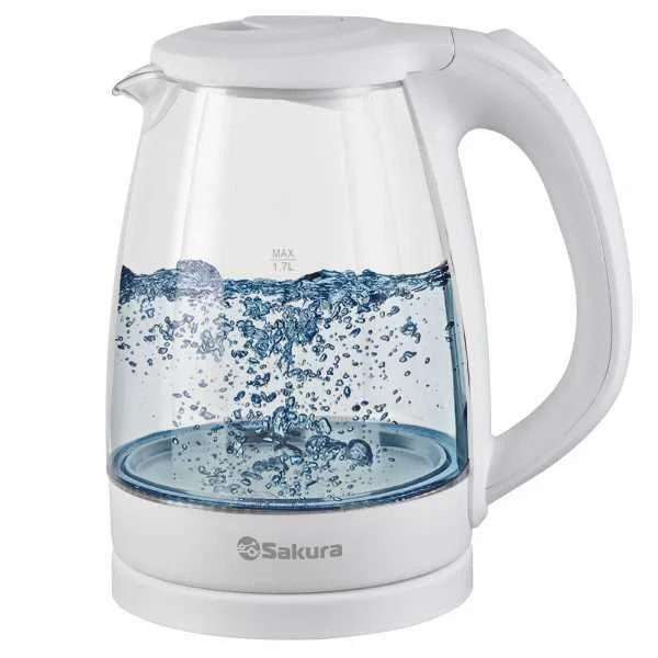 Чайник электрический Sakura SA-2733W белый, 1,7 л., 2200 Вт