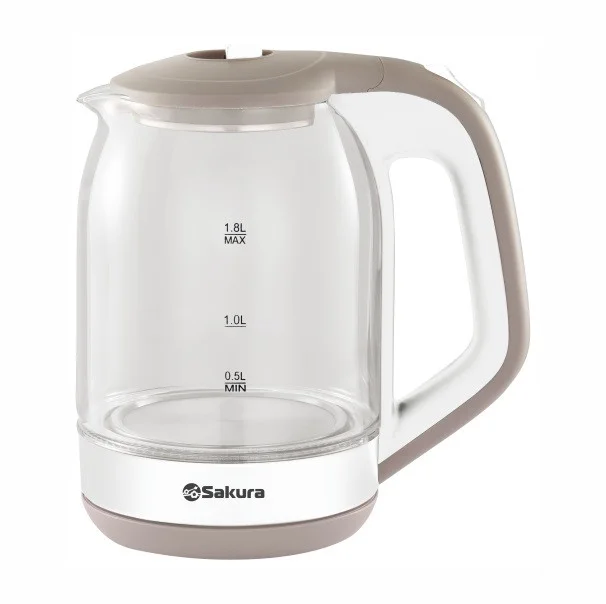 Чайник электрический SAKURA SA-2736V 1.8 л, стекло точечная подсв