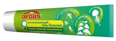 VETTA ARGUS Гель-бальзам после укусов комаров с ментолом, 50мл