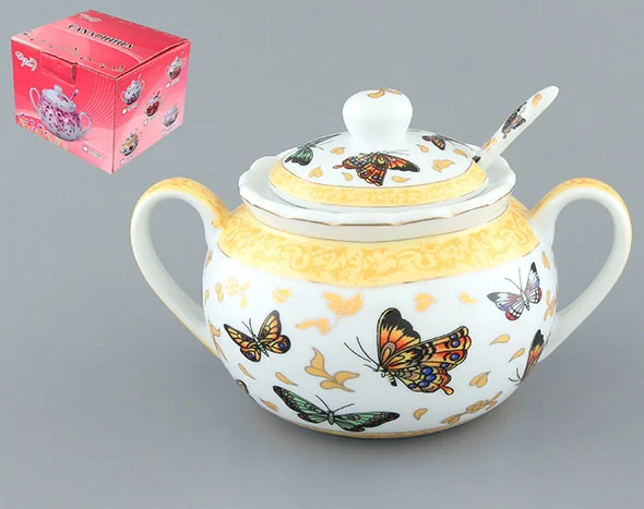 133-105 Сахарница 500 мл Butterfly под.уп.(х24)Фарфор