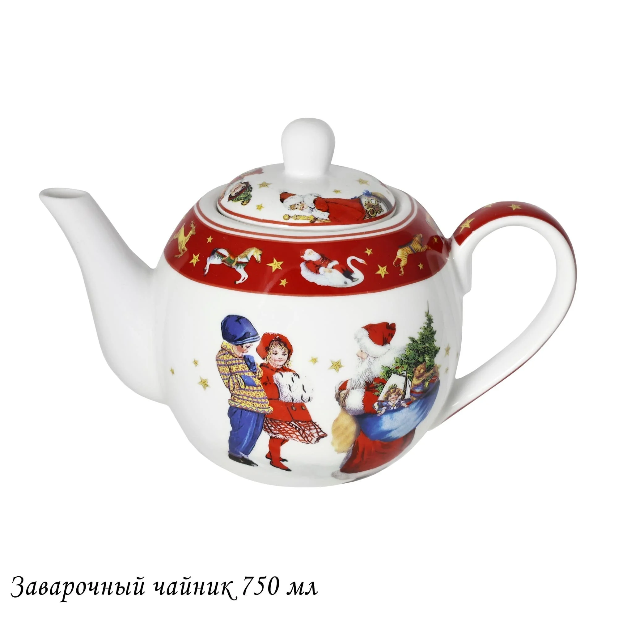 205-353 Чайник НОВЫЙ ГОД в под.уп.(х24)Фарфор