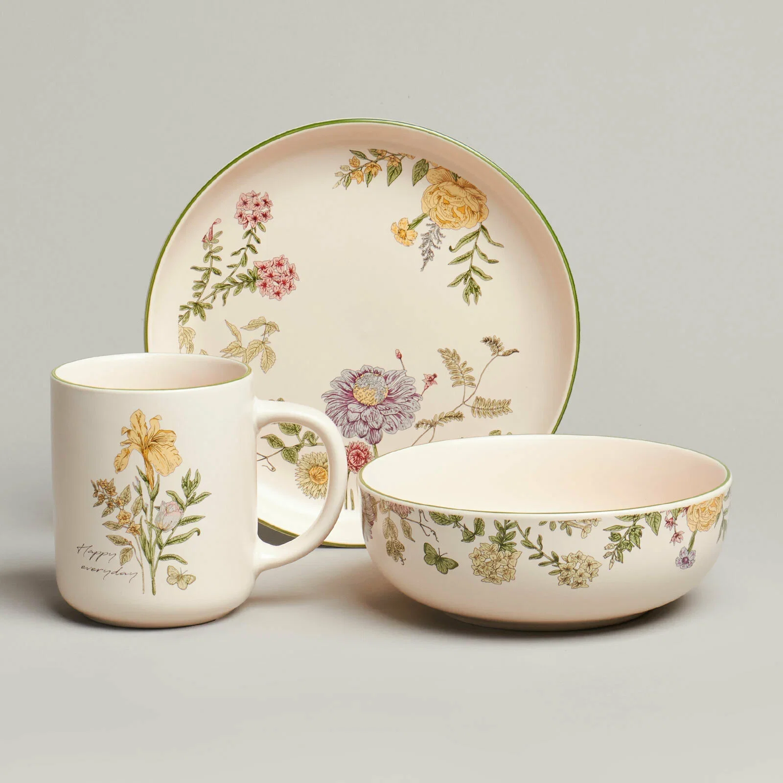 НАБОР ПОСУДЫ LEFARD "SPRING FLOWERS" 3 ПРЕДМЕТА (КОР=8НАБ)