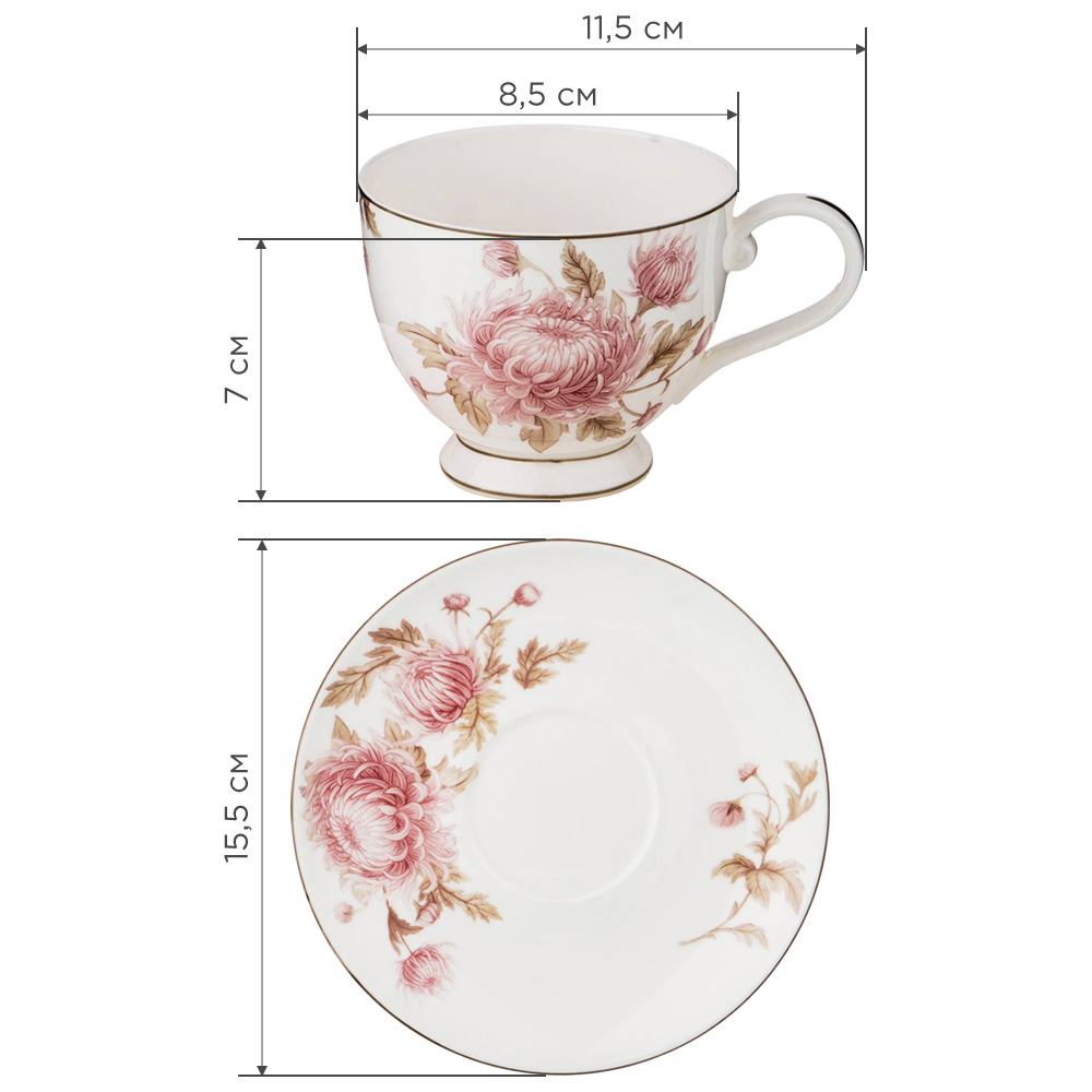 ЧАЙНЫЙ НАБОР  LEFARD "АСТРА" НА 2 ПЕР. 4 ПР.  250 МЛ (КОР=16НАБ.)