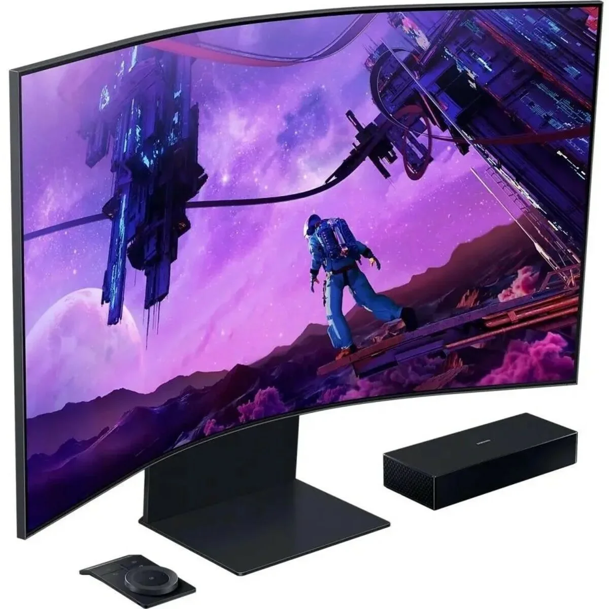 Монитор 55" Samsung Odyssey Ark S55CG97WNI VA 3840x2160, 165 Гц, 1 мс, 16:9, 600 кд/м2, 3xHDMI, 1хDP, 1хEthernet, 1x3.5 мм, 2хUSB, изогнутый, черный