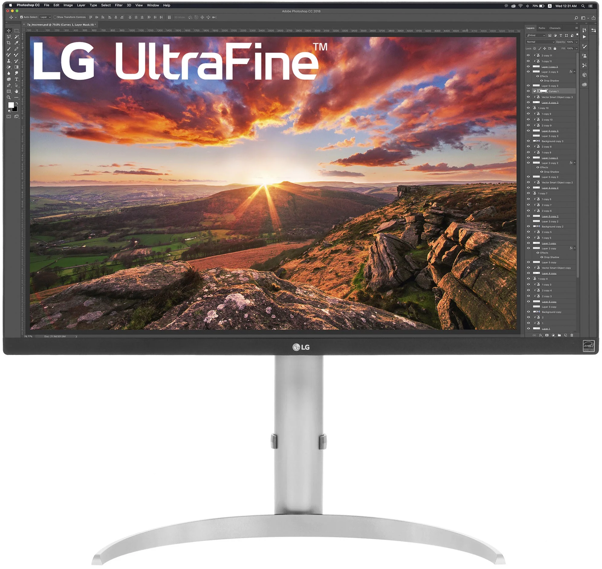 Монитор 27" LG UltraFine 27UP850K-W IPS 3840x2160, 60 Гц, 5 мс, 16:9, 400 кд/м², 2xHDMI 2.0, DP 1.4, USB-C, USB Hub (2x USB 3.0), 3.5 Jack, FreeSync,