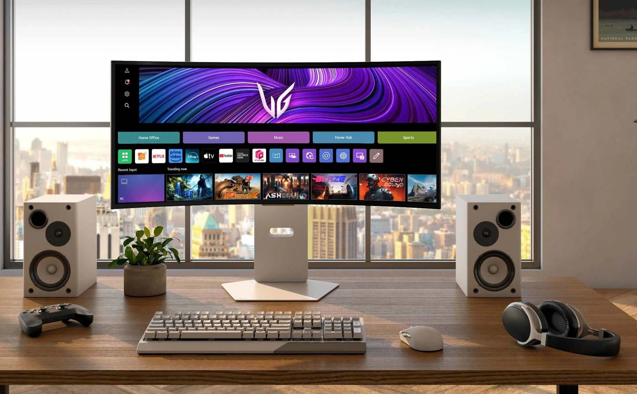 Монитор 34" LG UltraGear 34GX90SA-W OLED 3440x1440, 240 Гц, 0.03 мс, 21:9, 1300 кд/м² (пиковая), 2×HDMI 2.1, DP 1.4, USB-C (65 Вт PD), USB Hub, 3.5 Ja