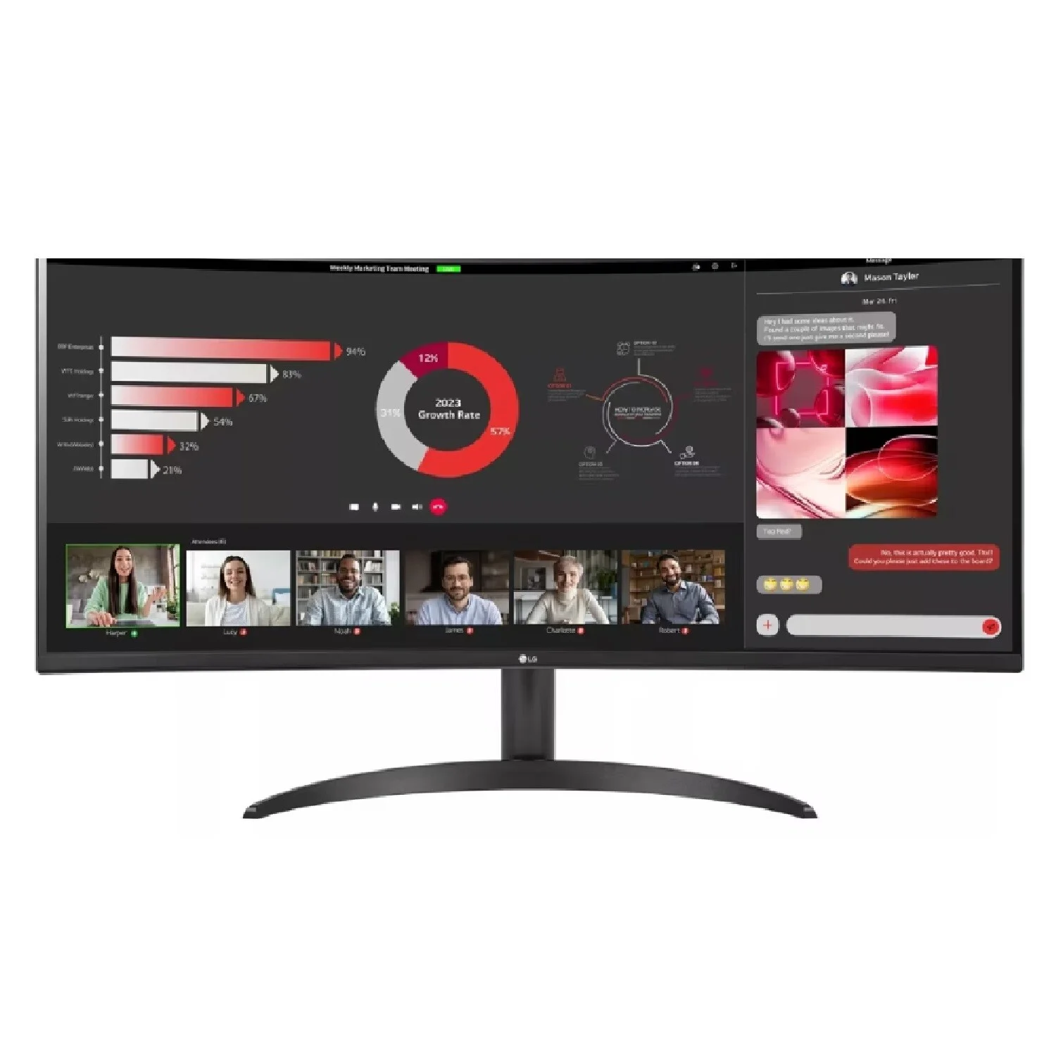 Монитор 34" LG UltraWide 34WR50QK-B VA 3440x1440, 100 Гц, 5 мс, 21:9, 300 кд/м², 2xHDMI, 1xDP, черный