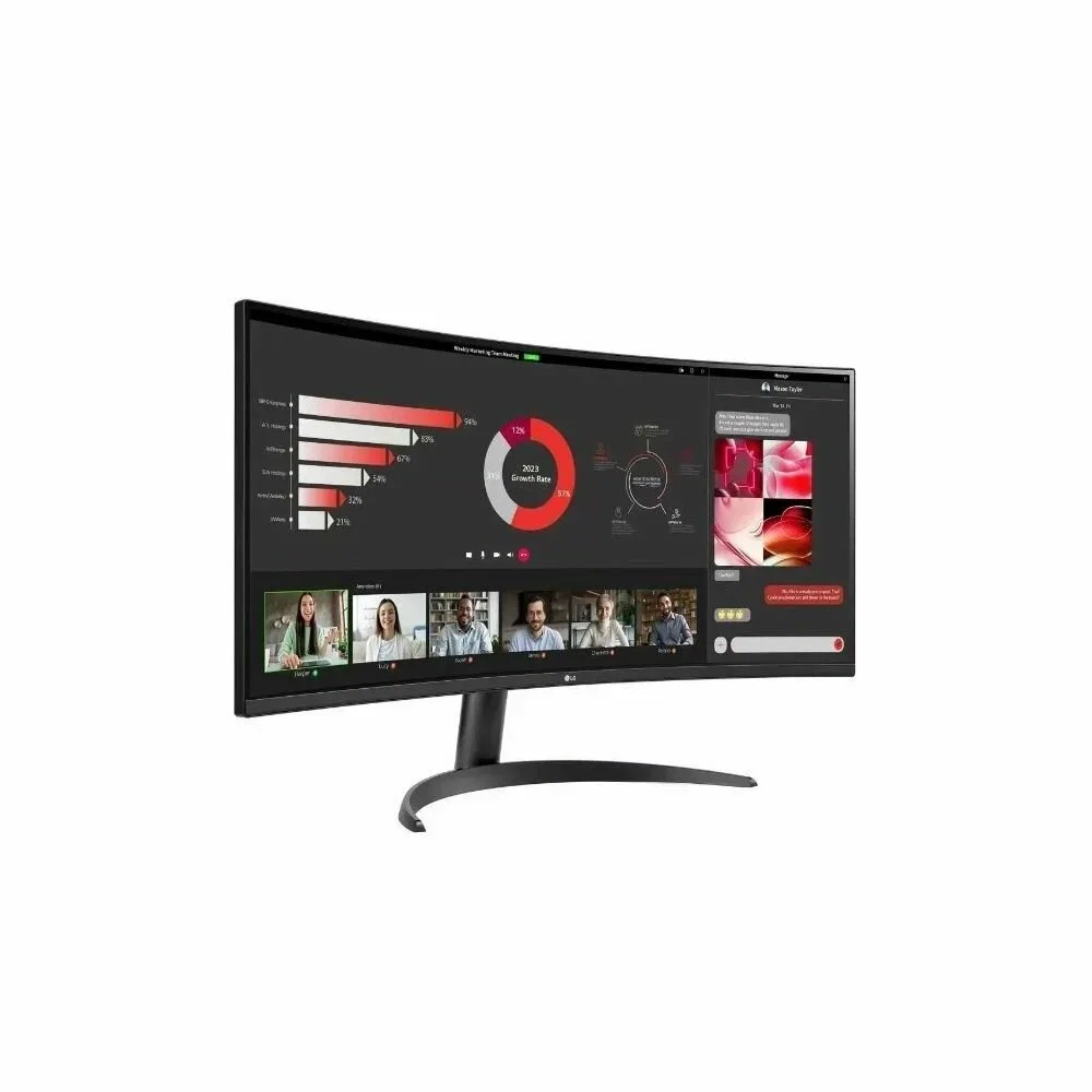 Монитор 34" LG UltraWide 34WR50QK-B VA 3440x1440, 100 Гц, 5 мс, 21:9, 300 кд/м², 2xHDMI, 1xDP, черный