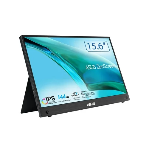 Монитор 15.6" ASUS ZenScreen MB16AHG IPS 1920x1080, 144 Гц, 3 мс, 16:9, 300 кд/м², mini HDMI, USB-C, 3.5 Jack, FreeSync, темно-серый/черный