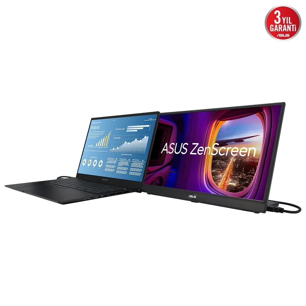 Монитор 17" ASUS ZenScreen MB17AHG IPS 1920x1080, 144 Гц, 5 мс, 16:9, 300 кд/м², 1xHDMI, 2xUSB-C, черный