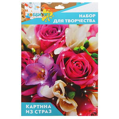 VETTA ХОББИХИТ Картина из страз, комплект (стразы, палочка, основа, мольберт), 10х15см, 10 дизайнов