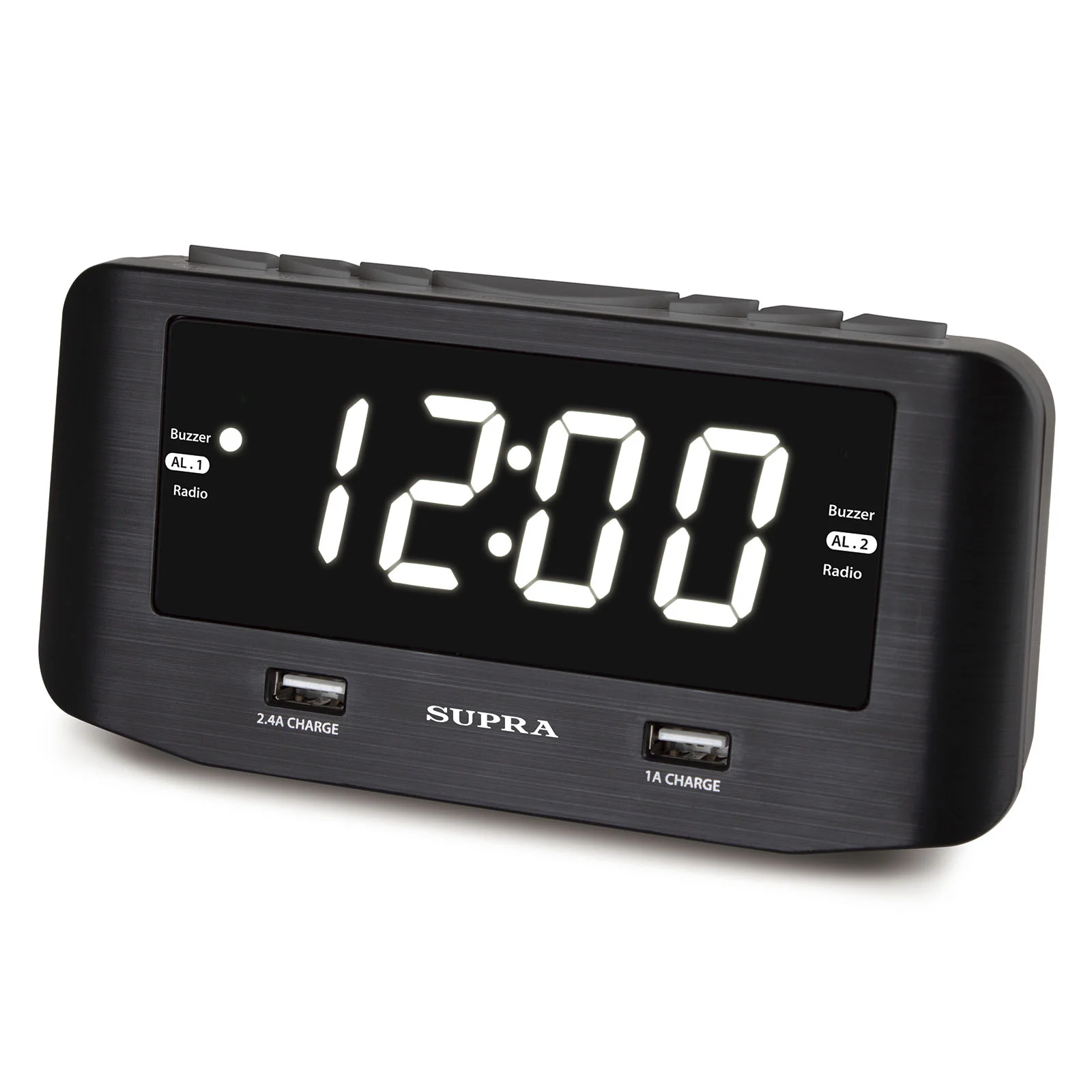Радио часы SUPRA SRC-14U Черный (FM, интерфейс USB)