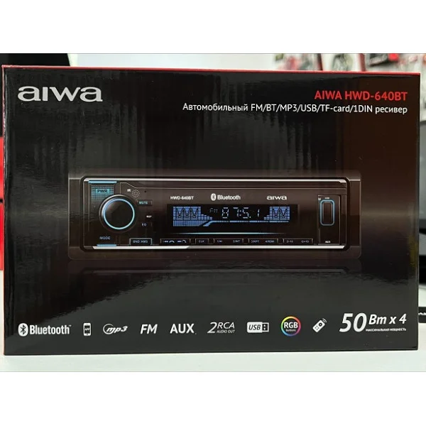 Автомагнитола MP3/WMA AIWA HWD-640BT 4 х 50 Вт