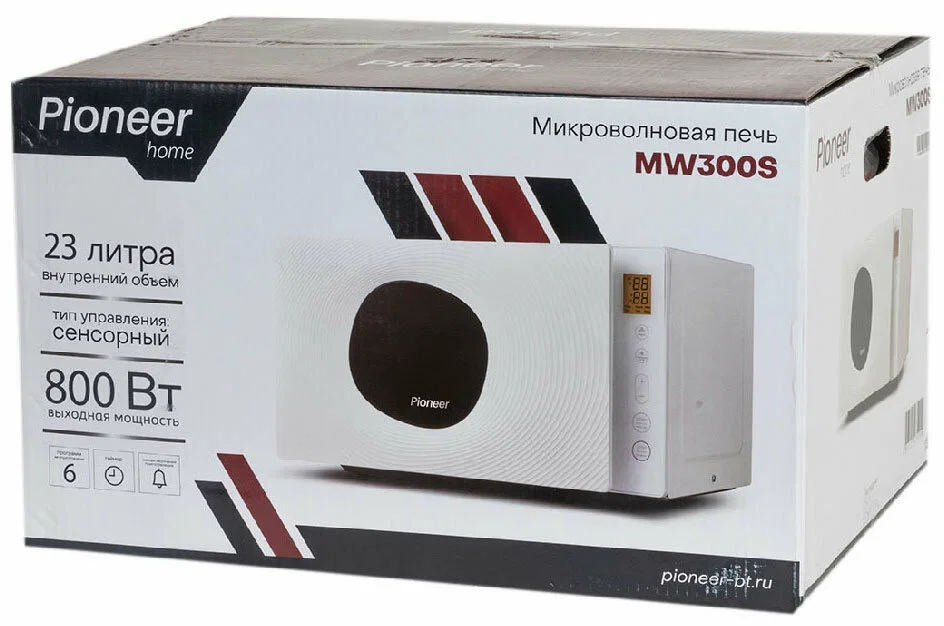 СВЧ печь-соло Pioneer MW300S 800Вт, 23 л, D стола 27см, 8 программ.