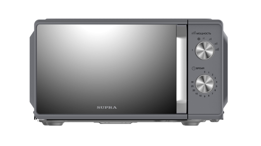 СВЧ печь-соло SUPRA 20MS55 700Вт, 20л 6 уров.мощ. Зеркальный Графит. ПРОМО ЦЕНА/ХИТ ПРОДАЖ!!!