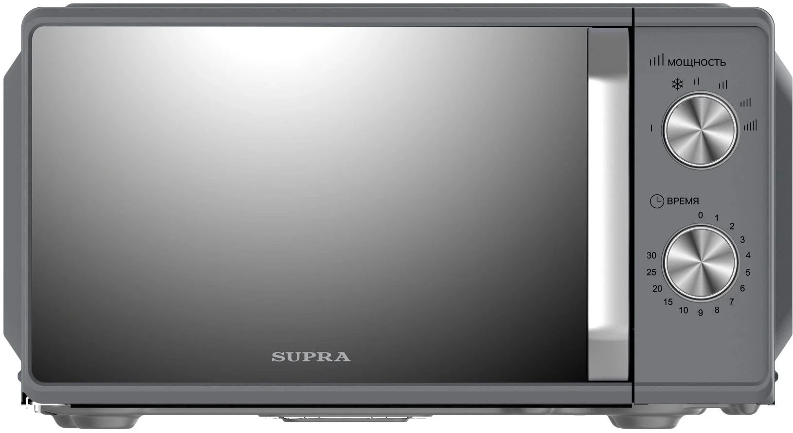 СВЧ печь-соло SUPRA 20MS55 700Вт, 20л 6 уров.мощ. Зеркальный Графит. ПРОМО ЦЕНА/ХИТ ПРОДАЖ!!!
