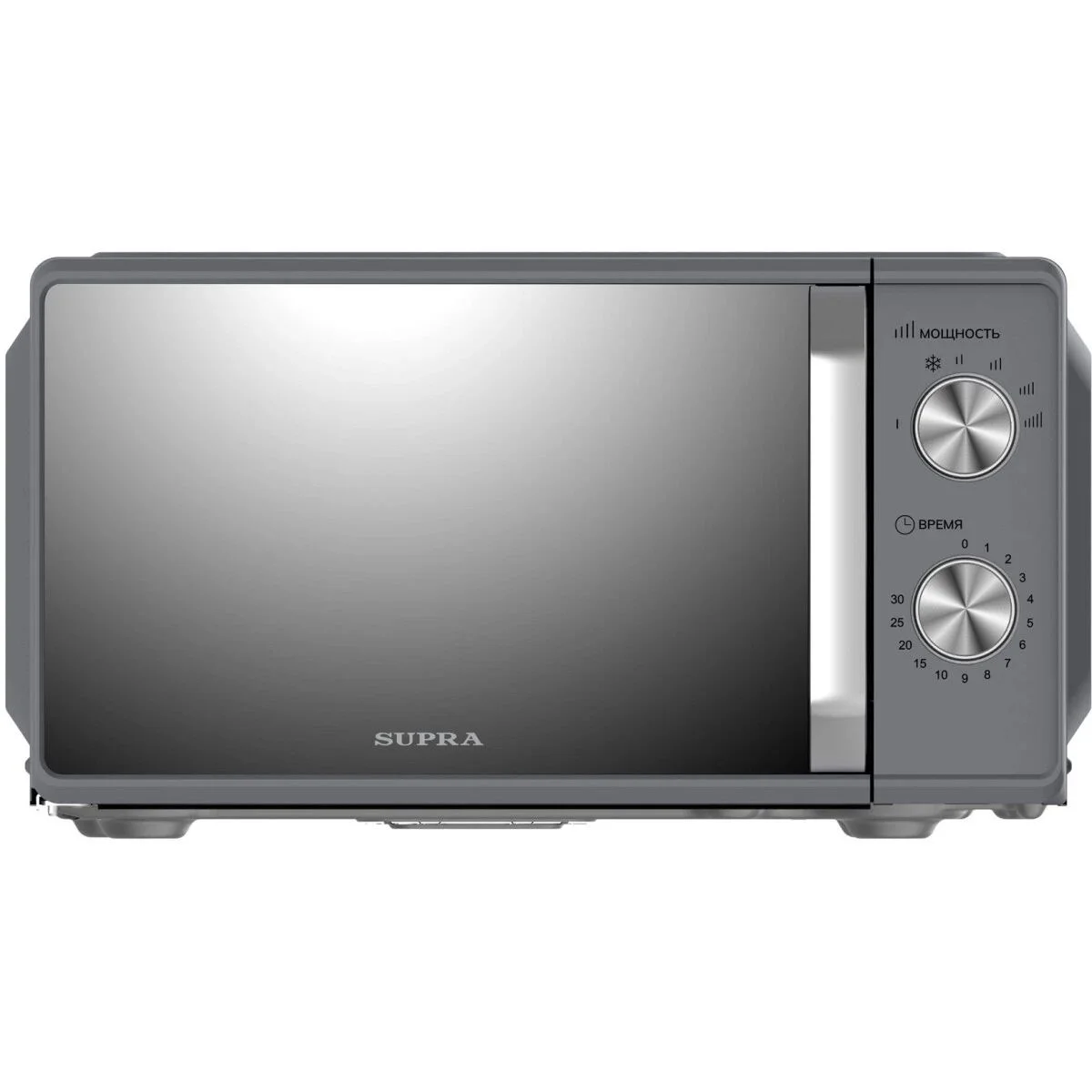 СВЧ печь-соло SUPRA 20MS55 700Вт, 20л 6 уров.мощ. Зеркальный Графит. ПРОМО ЦЕНА/ХИТ ПРОДАЖ!!!
