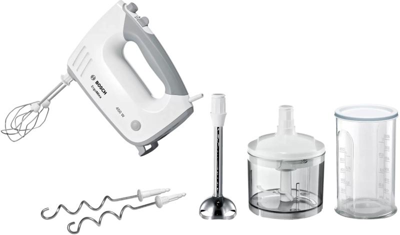 Миксер Bosch MFQ 36480 450Вт, 5 насадок, стакан 700 мл, измельчитель 450мл