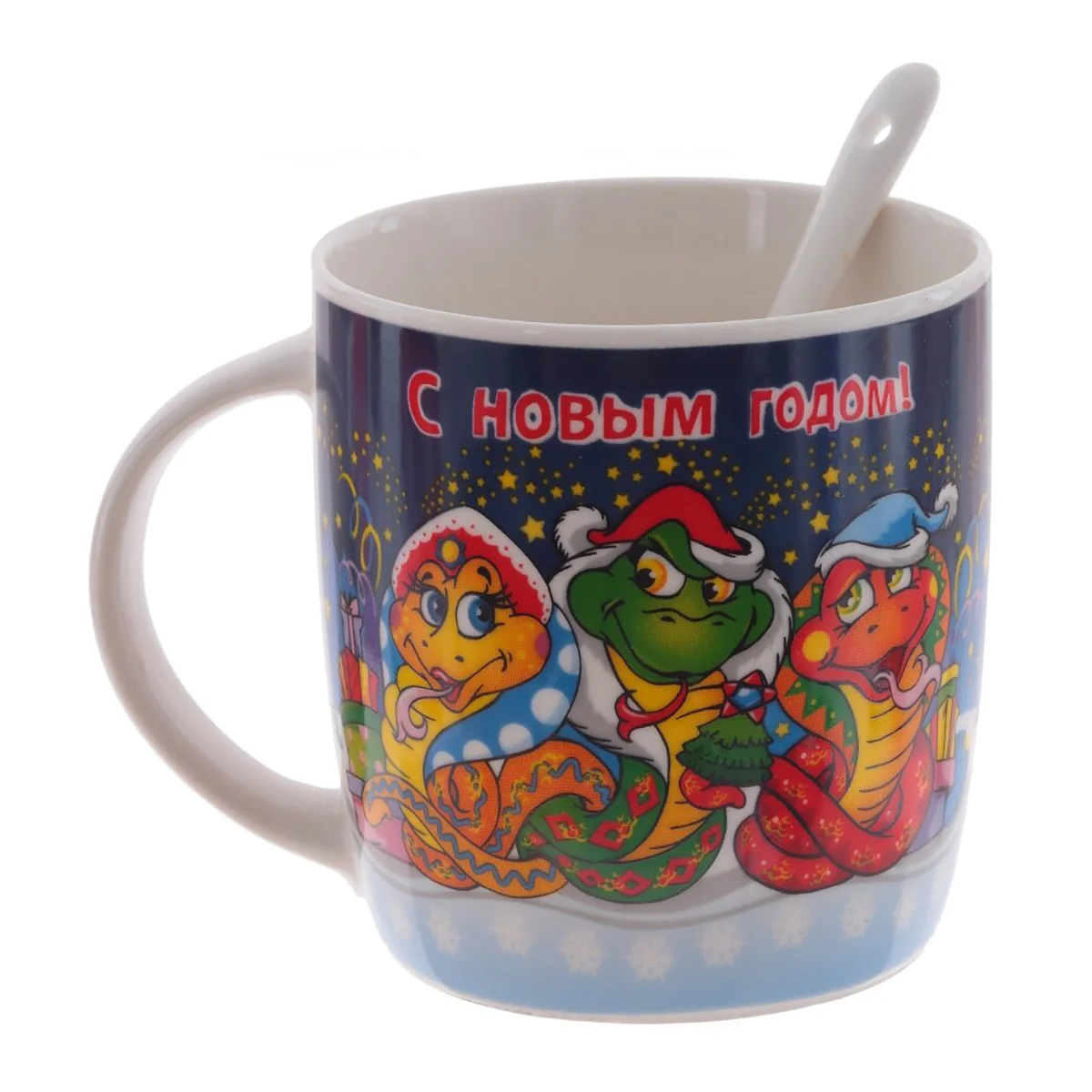 Кружка с ложкой, 300 мл, L13 W9 H9 см