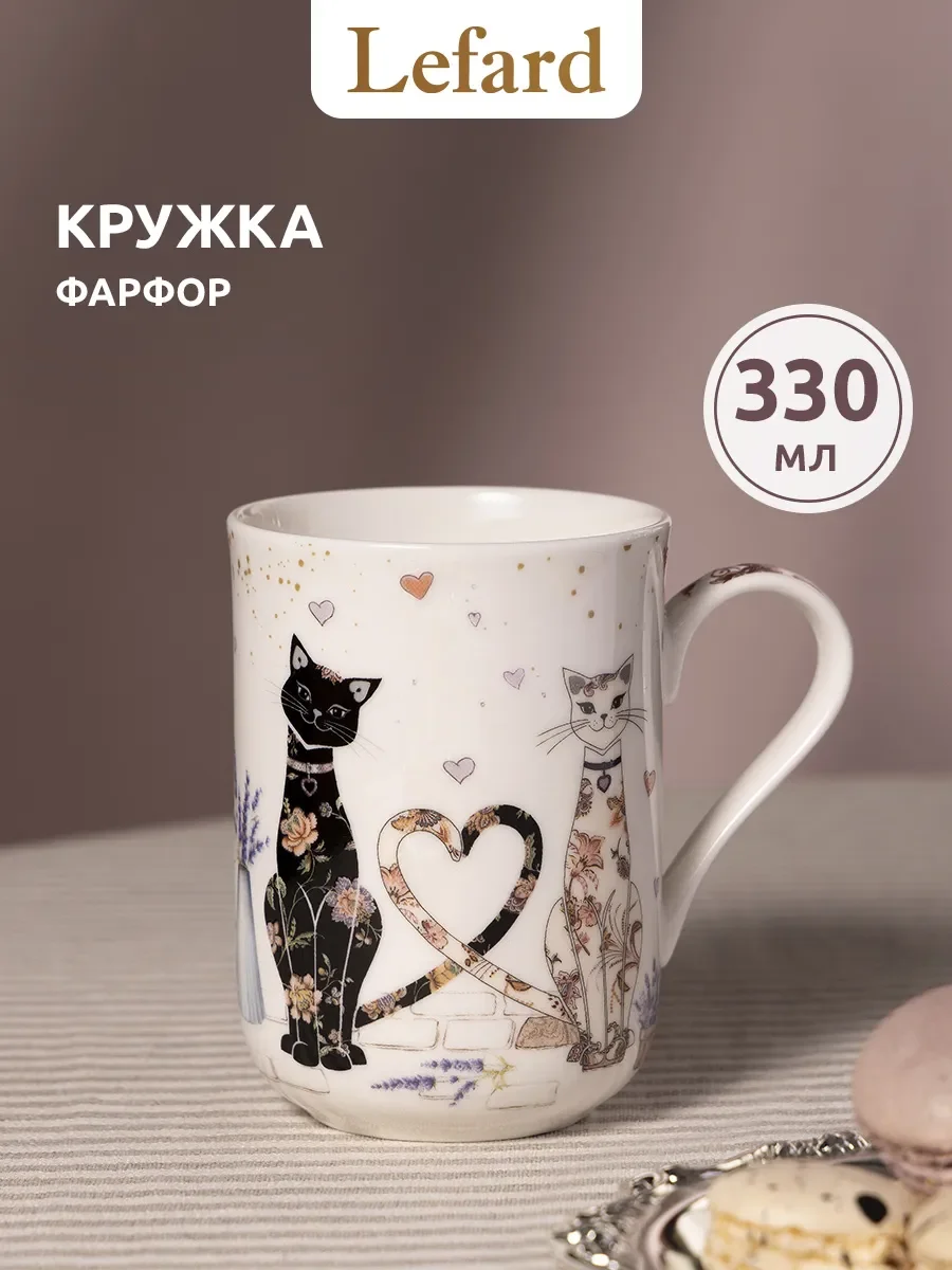 КРУЖКА LEFARD "КОТИКИ" 320 МЛ (КОР=36ШТ.)