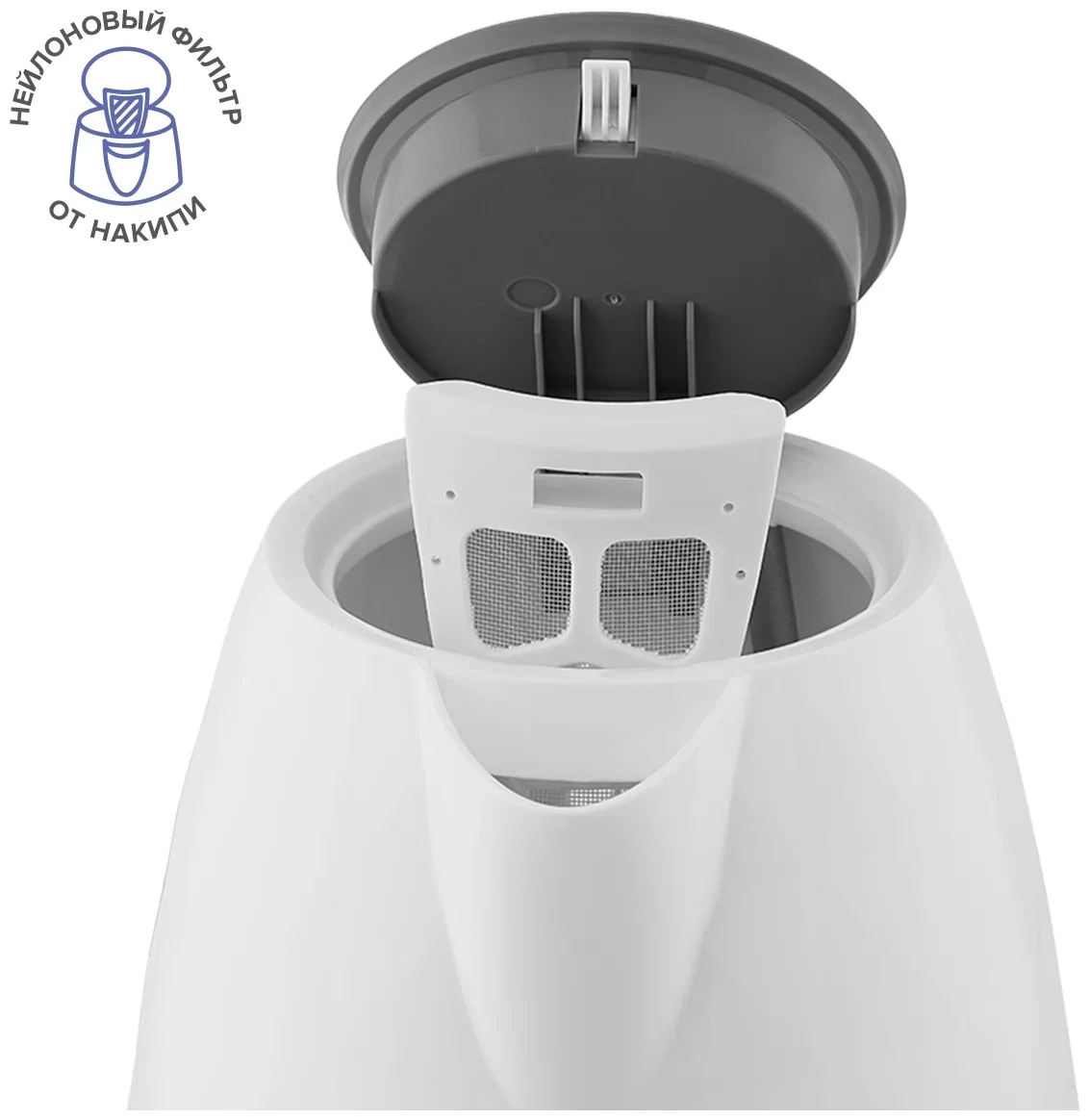 Чайник электрический Scarlett SC-EK18P49 1.7 л, 2200 Вт, белый/серый (корпус: пластик)