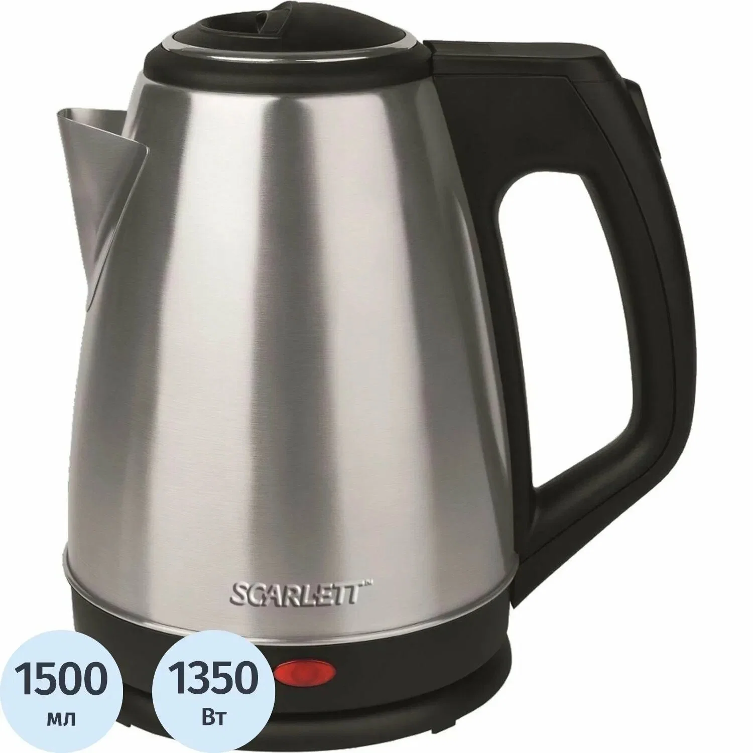 Чайник электрический Scarlett SC-EK21S25 1.5 л, 1350 Вт, серебристый (корпус: нержавеющая сталь)