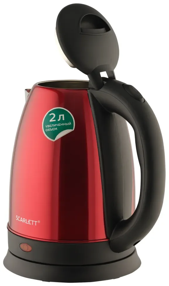 Чайник электрический Scarlett SC-EK21S76 2 л, 1800 Вт, красный (корпус: нержавеющая сталь)