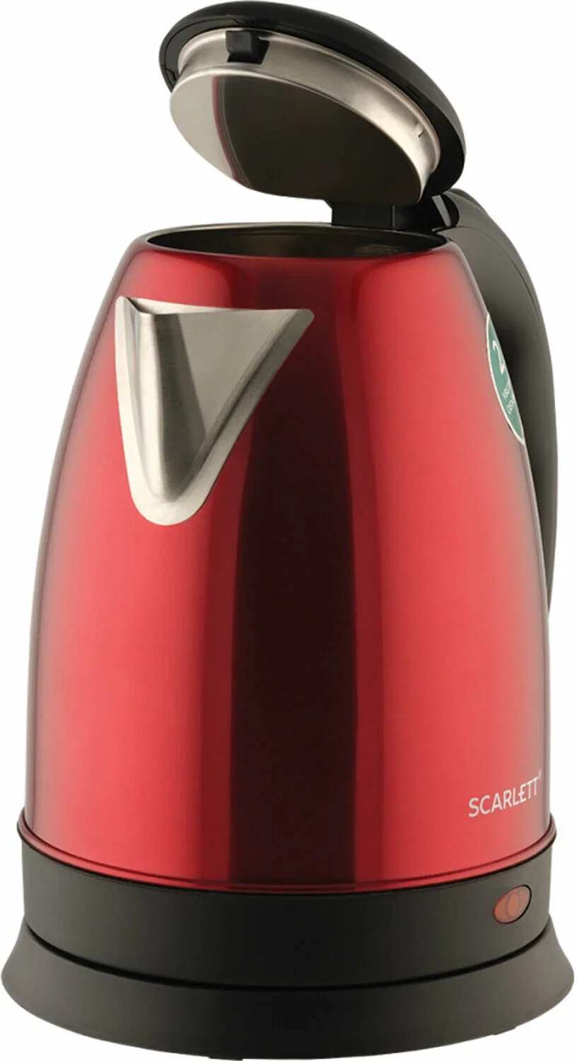 Чайник электрический Scarlett SC-EK21S76 2 л, 1800 Вт, красный (корпус: нержавеющая сталь)