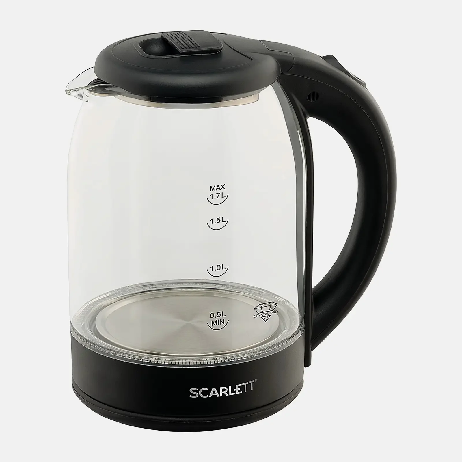 Чайник электрический Scarlett SC-EK27G90 черный Мощность, Вт: 1800; Объем, л: 1.7