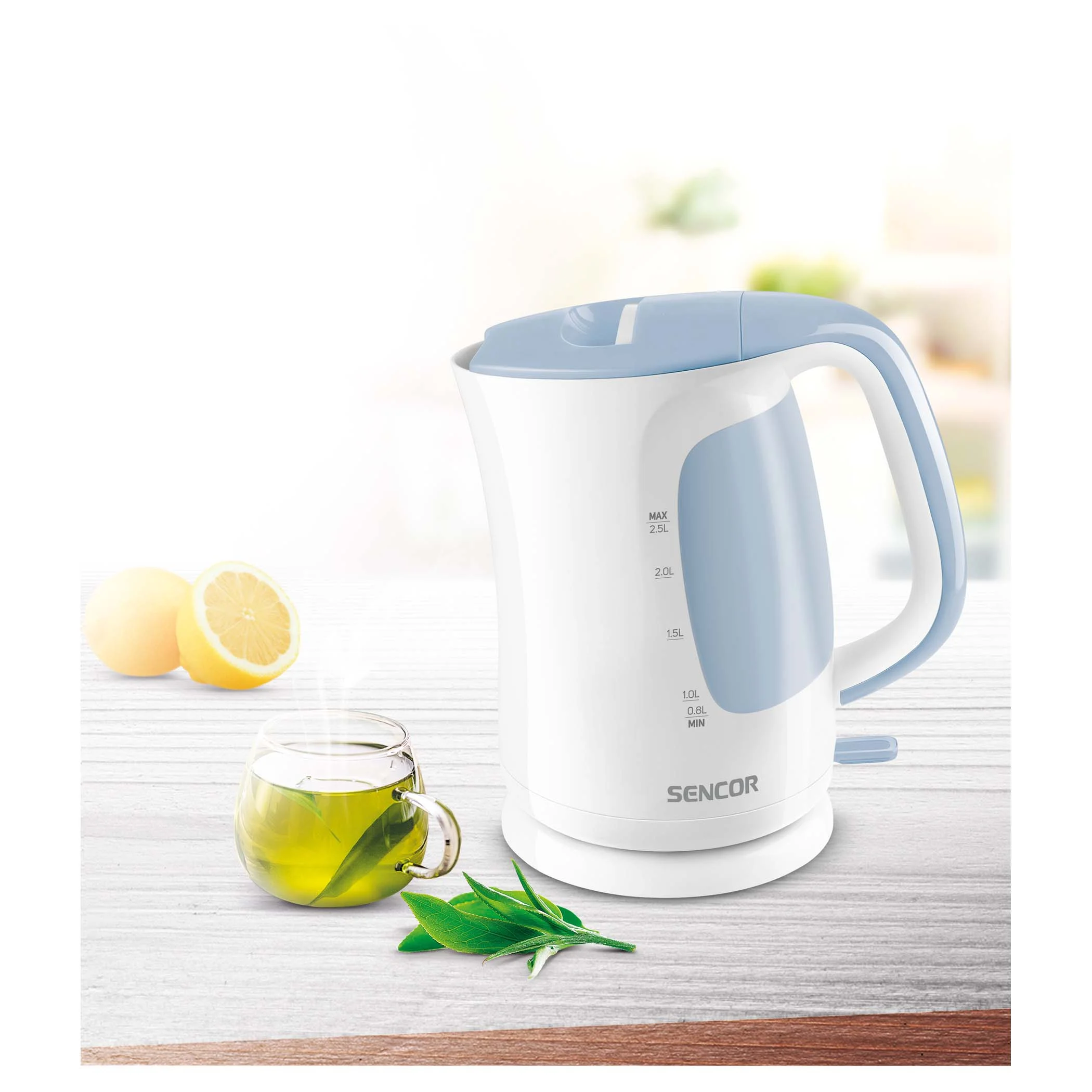 Чайник электрический Sencor SWK 2510WH пластик, 2,5 л, 2200 Вт, белый