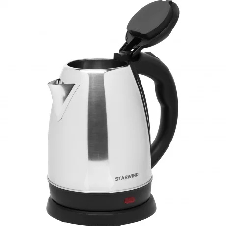 Чайник электрический Starwind SKS1053 1.8 л, 1500 Вт, серебристый/черный (корпус: нержавеющая сталь/пластик)