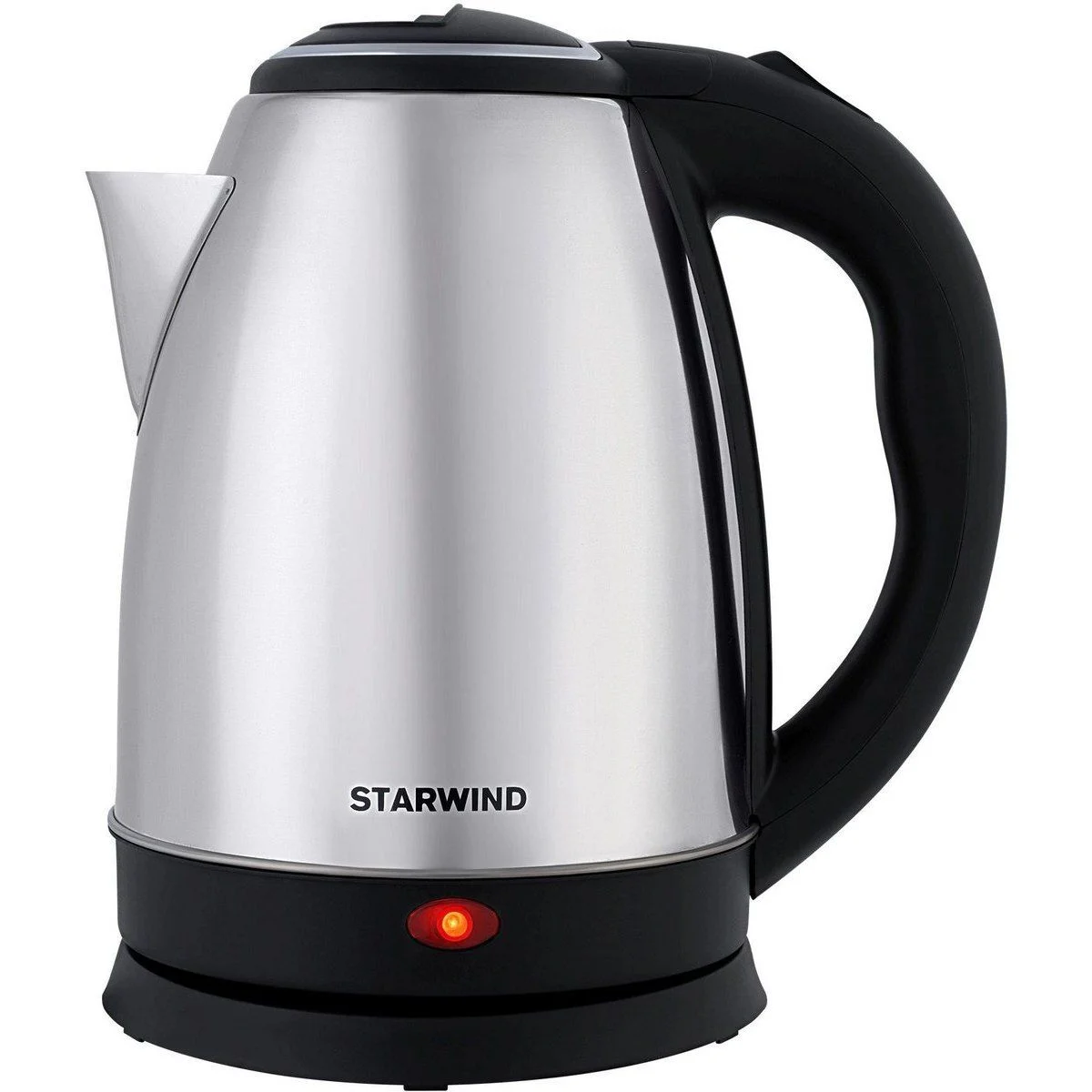 Чайник электрический Starwind SKS1771 1.8 л, 1700 Вт, серебристый/черный корпус: металл/пластик