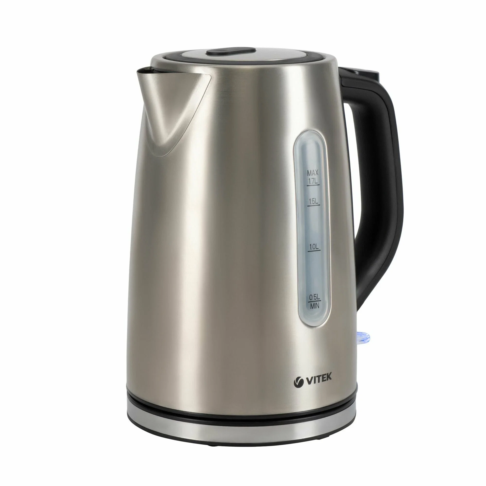 Чайник электрический Vitek VT-WK1066 1.7л. 2200Вт бежевый/коричневый корпус: металл/пластик