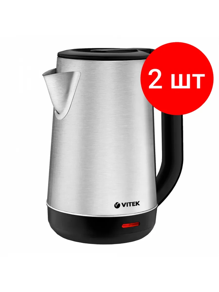 Чайник электрический Vitek VT-WK1066 1.7л. 2200Вт бежевый/коричневый корпус: металл/пластик